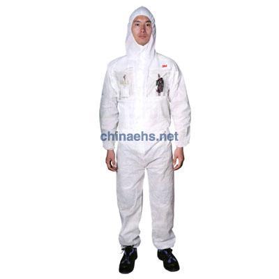 3M 4515TW 白色帶帽連體防護(hù)服